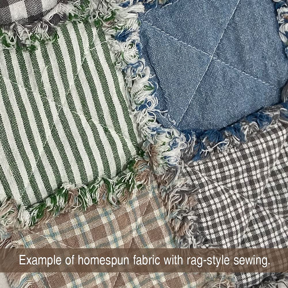 Perfect Green Stripe Cotton Homespun Plaid Fabric by - Sold by The Yard