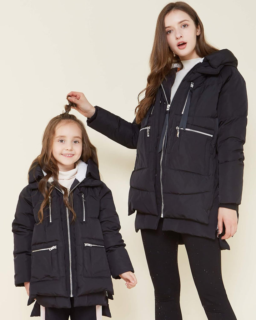 Children Hooded Down Coat Girl's Quilted Puffer Jacket Boy's Winter Jackets