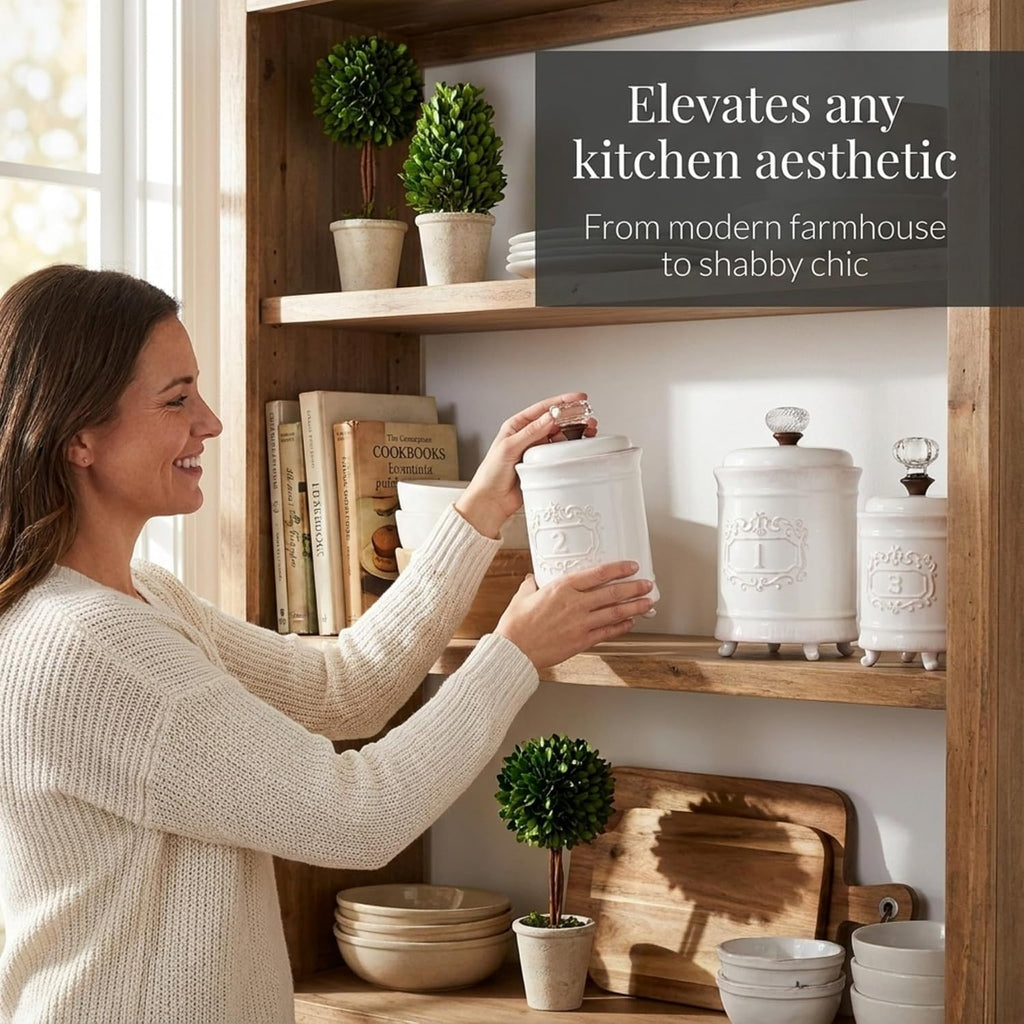Kitchen Canister (), White - Set of 3