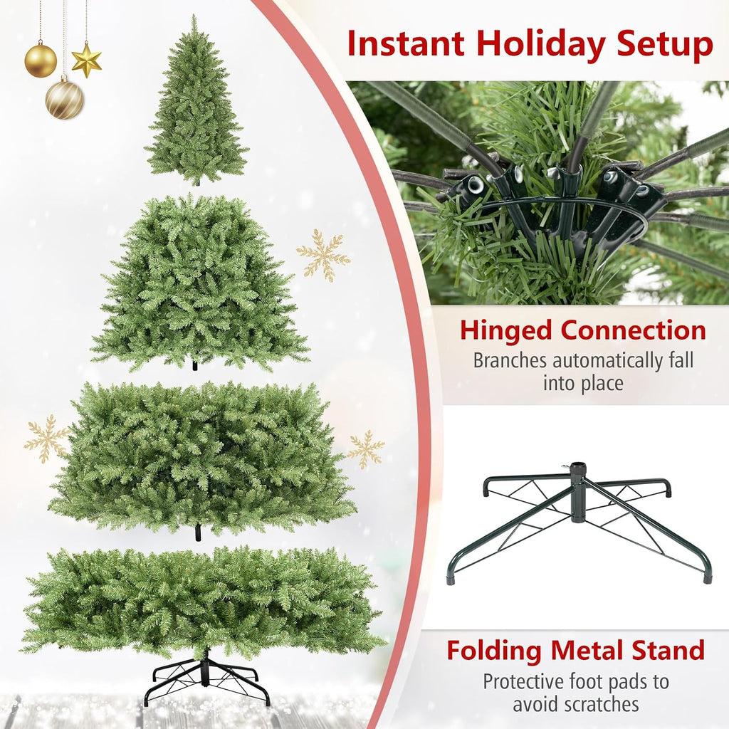 Artificial Christmas Tree with 5090 Lush PVC Branch Tips