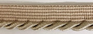 Large Twisted Cord w/Lip Piping Trimming - 6 Yards - Many Colors! (Beige)