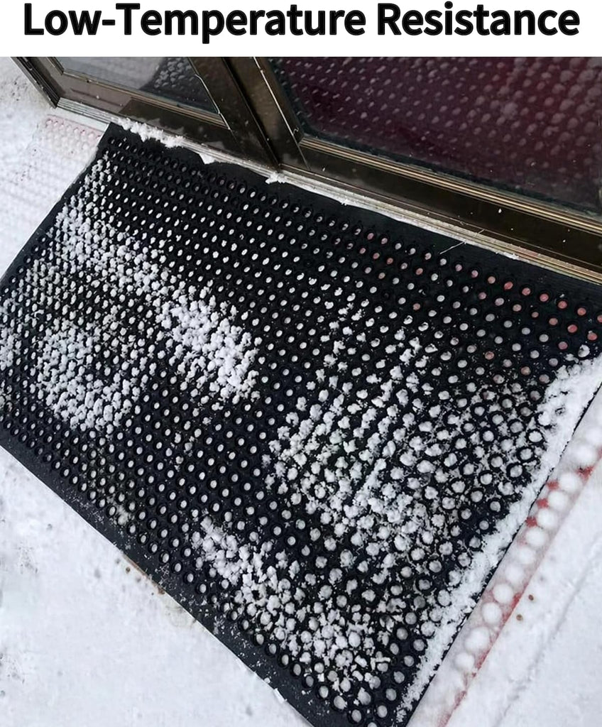 24"x36" Heavy Duty Non Slip Outdoor Rubber Door Mat with Drainage Holes,Large Rubber Mats for Bar, Garage, Kitchen