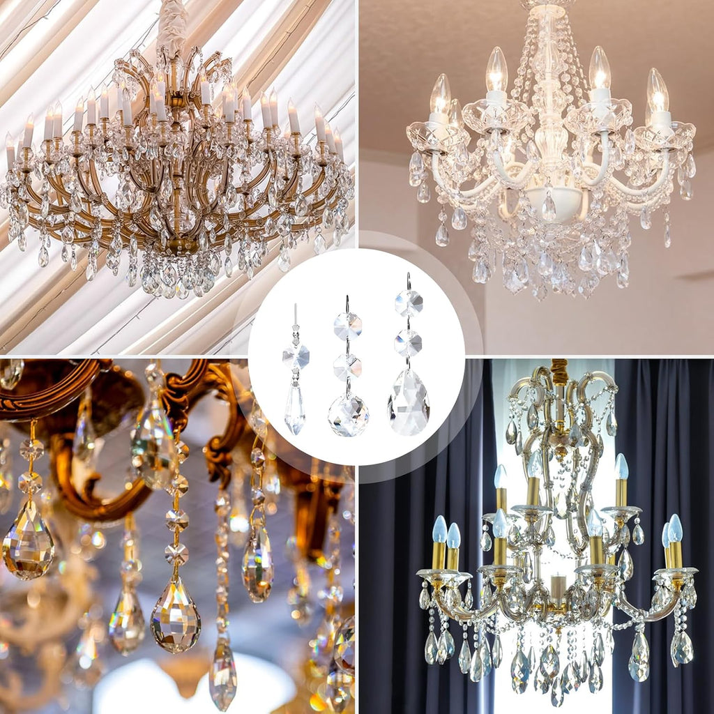 44 Pack Chandelier Crystals Replacement, 20 mm