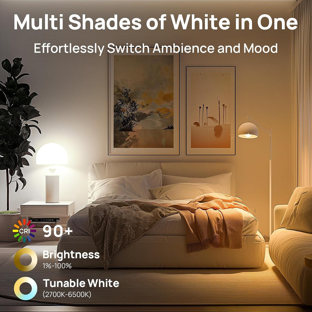 Matter Smart Light Bulbs, Work with Apple Home, Alexa, Google Home