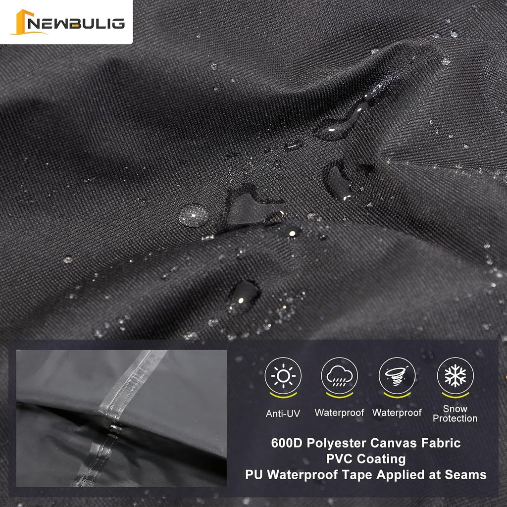 Patio Furniture Covers Waterproof 108"L x 82"W x 28"H, Black | Heavy-Duty 600D All-Weather Outdoor Furniture Cover