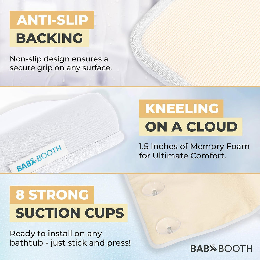 Bath Kneeler and Elbow Rest Pad, Extra Thick Baby Bath Kneeling Pad and Elbow Pad for Bathtub. Bath Tub Elbow Pad
