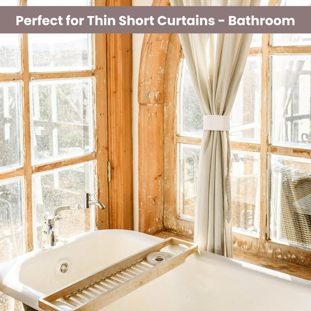 Magnetic Curtain Tiebacks 2 Pack, Perfect for Thin, Short Drapes, Not for Heavy or Long Fabrics, Holdbacks, Pull