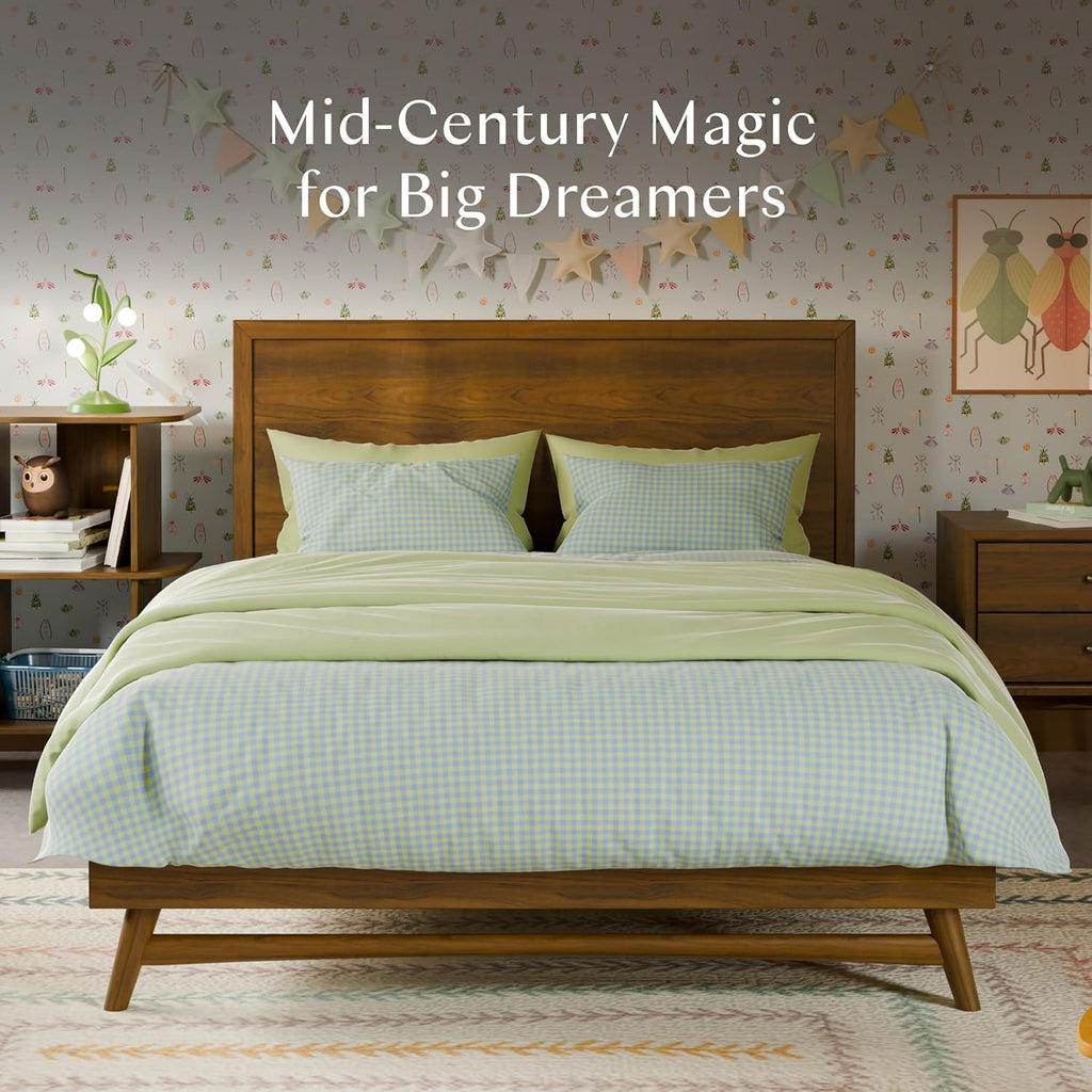 Palma Full Size Bed Frame with Headboard in Walnut