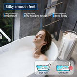 Acrylic Freestanding Bathtub, Deep Soaking Tub with Non-Slip Base, CUPC Certified Free Standing Tub, Chrome Drain