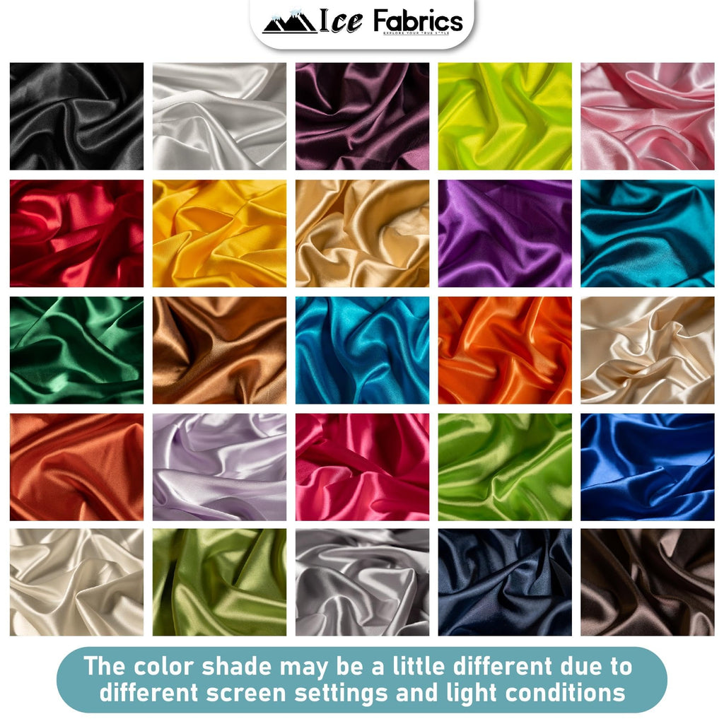 Charmeuse Satin Fabric by The Yard - 58/60" Wide Premium Silky and Smooth Charmeuse Fabric by The Yard for Sewing