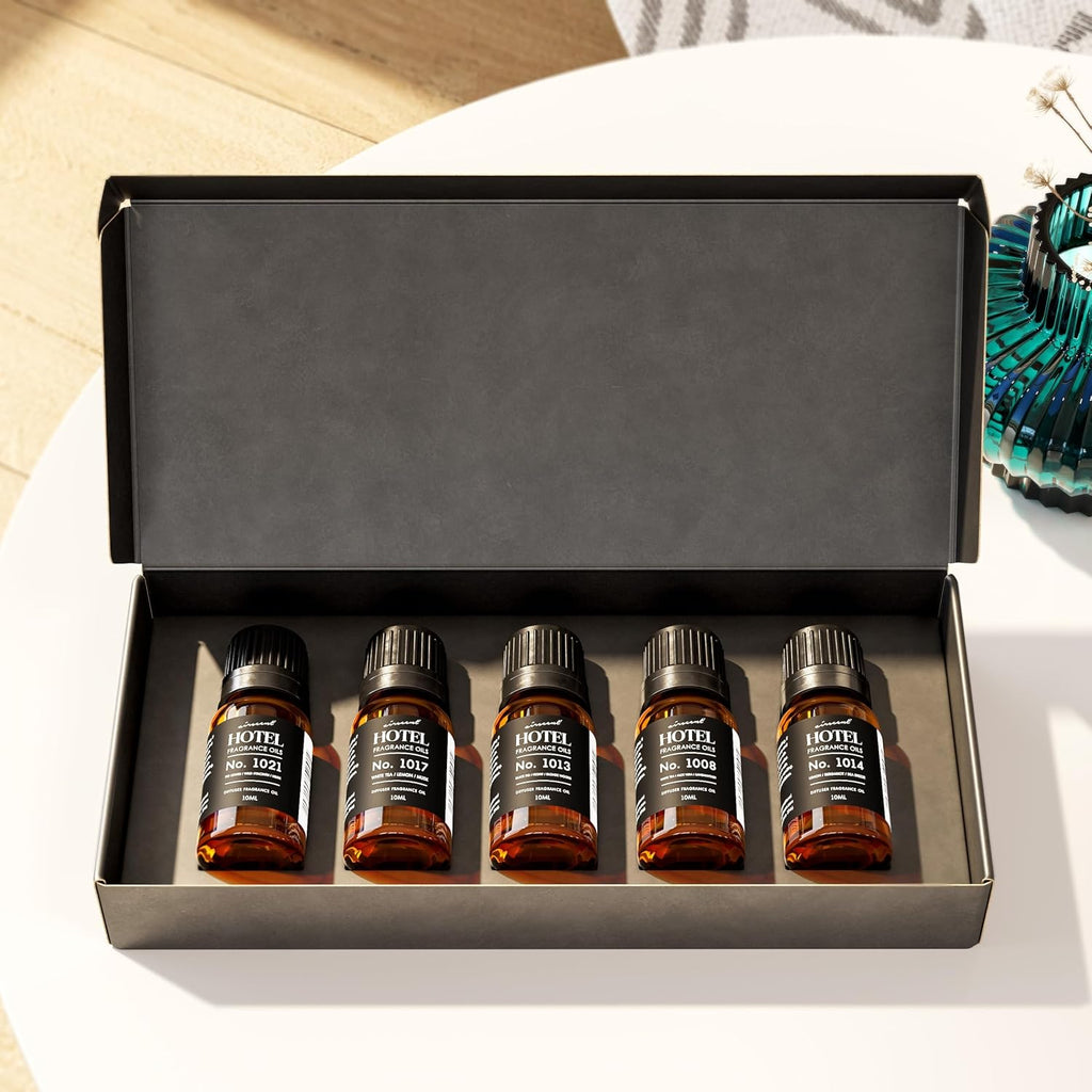 AirScent Hotel Diffuser Oil Gift Set - Pure Luxury 5-Star Hotels - 10 mL | Fragrance Oil Sampler Set - Inspired by