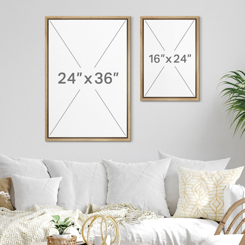 Framed Canvas Print Wall Art Minimal White Brush Stroke Landscape Abstract Geometric Illustrations Modern Art
