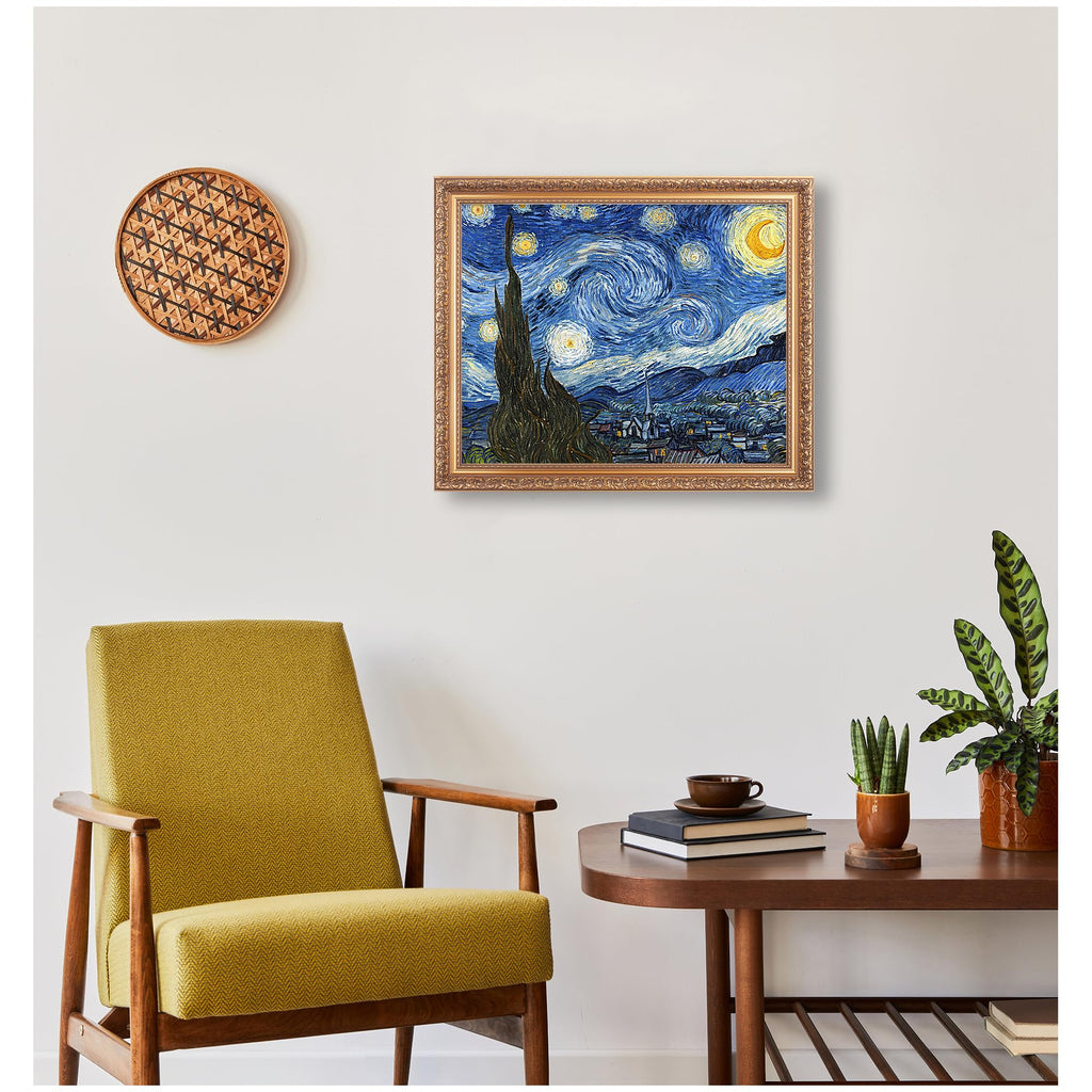 Starry Night by Vincent Van Gogh, Gold-Framed Art