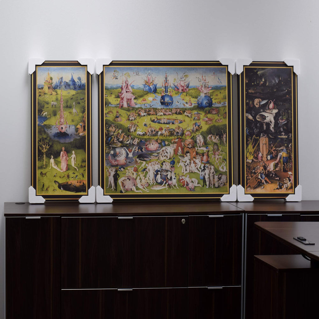 The Garden of Earthly Delights 1515 Canvas Art Print by Hieronymus Bosch with Printed Gold Frame - 76" x 40" (1.50"