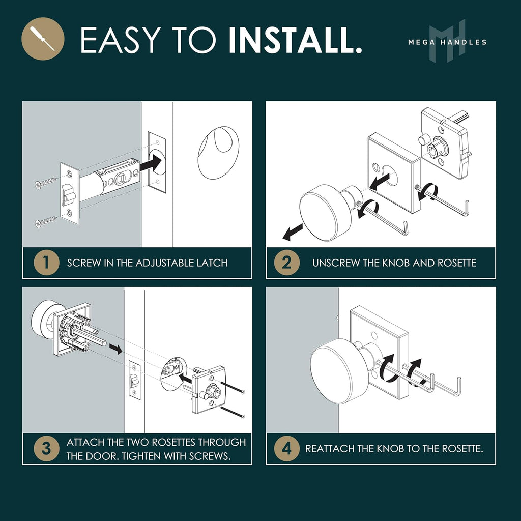 Buena Entry Door Knob & Deadbolt Gold (1-Pack) - Keyed Combo
