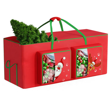 Christmas Tree Storage Bag Up to 9 ft Xmas Trees, Heavy Duty 600D Oxford Waterproof Fabric with Reinforced Handles &