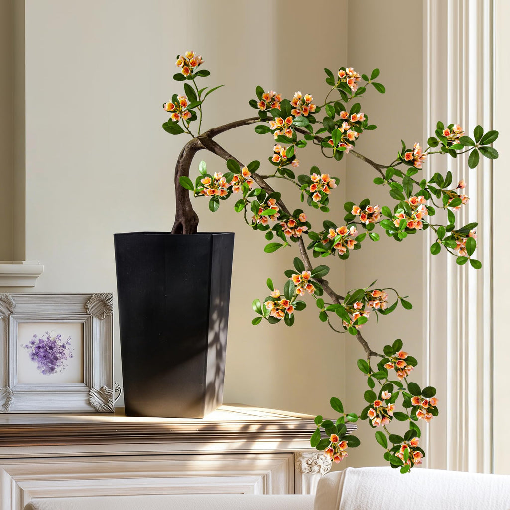 3ft Artificial Bonsai Tree Large Fake Bonsai Tree with Pot Artificial Cherry Blossom Tree Indoor Sakura Faux Bonsai