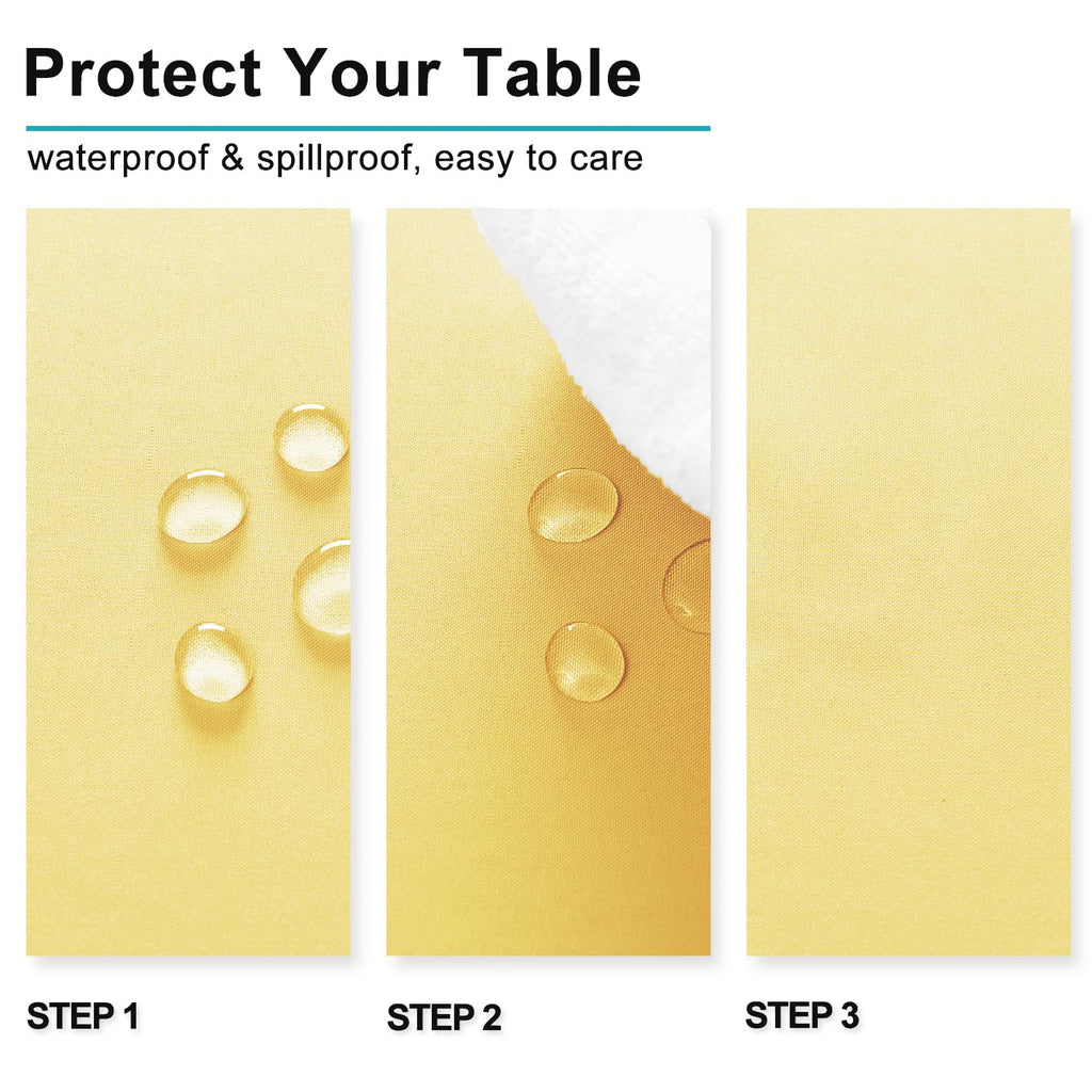 Light Yellow Rectangle Tablecloth, 60 x 84 Inch, 1 Pack