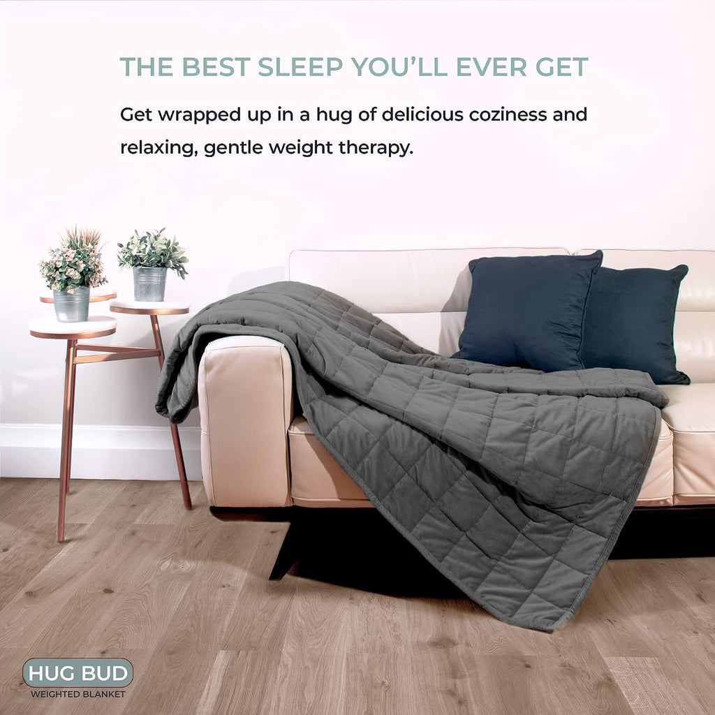 Weighted Blanket - 90" X 90" - 35-lbs - No Cover Required - Fits Queen/King Size Bed - for 180-230-lb Adult - Silky