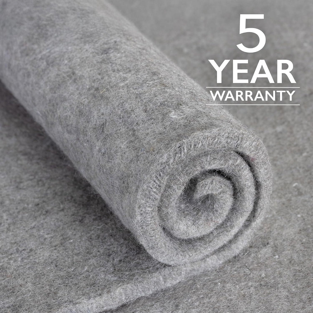 Eco-Plush - 9'x12' - 1/2" Thick - 100% Felt - Luxurious Cushioned Rug Pad - Available in 3 Thicknesses, Many Custom - Set of 108