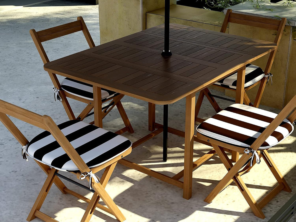 Outdoor Chair Cushions Set of 2, Patio Seat Cushions D16xW17 Inch with Ties Furniture Chairs Home Garden Use, Cabana