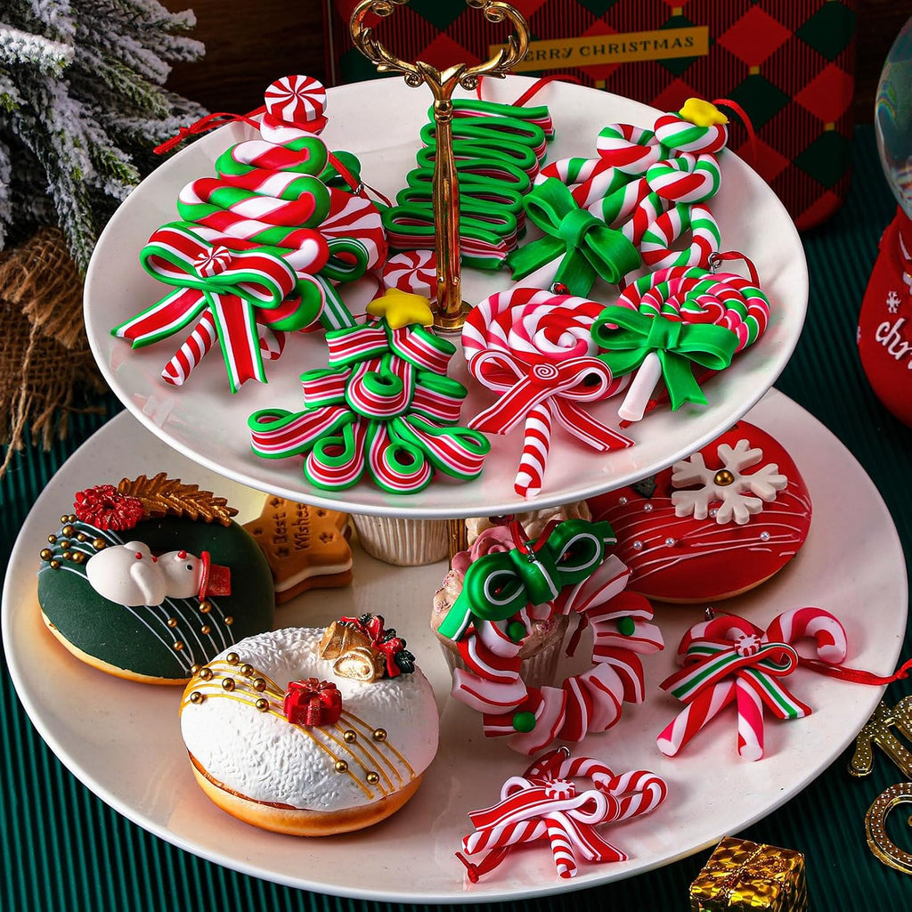 Christmas Lollipop Ornaments, Candy Christmas Tree Decorations - Set of 16