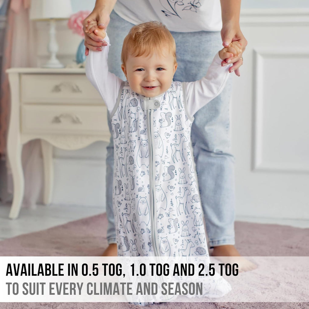 Cotton Baby Wearable Blanket 0.5 TOG Sleep Sack Pack