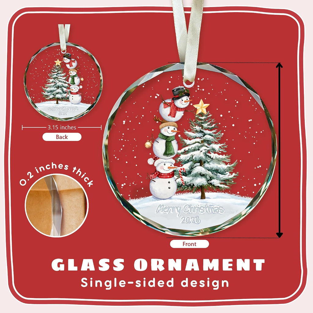 2026 Christmas Ornament - Snowman Ornaments, Snowman Christmas Ornaments