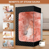 Springspa Portable Steam Sauna Box with 3L & 1500W±10%, Personal Sauna Tent with 9 Adjustable Heat Levels