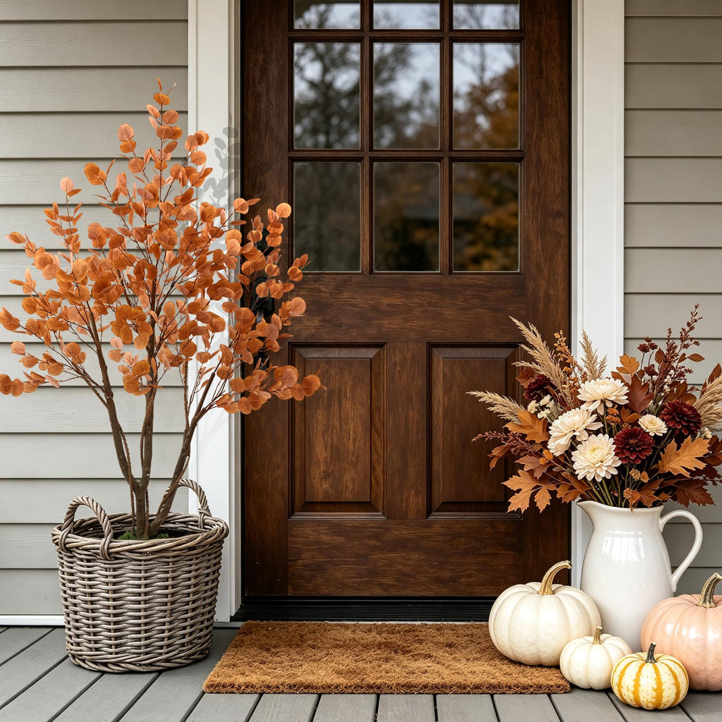 Artificial Fall Eucalyptus Tree 5FT, Indoor Outdoor Faux Tree