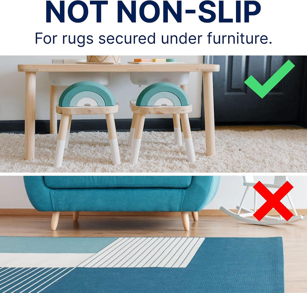 Cloud Comfort Memory Foam - 9'x12' - 7/16" Thick - Luxurious Cushioned Rug Pad - Water Resistant - Set of 108
