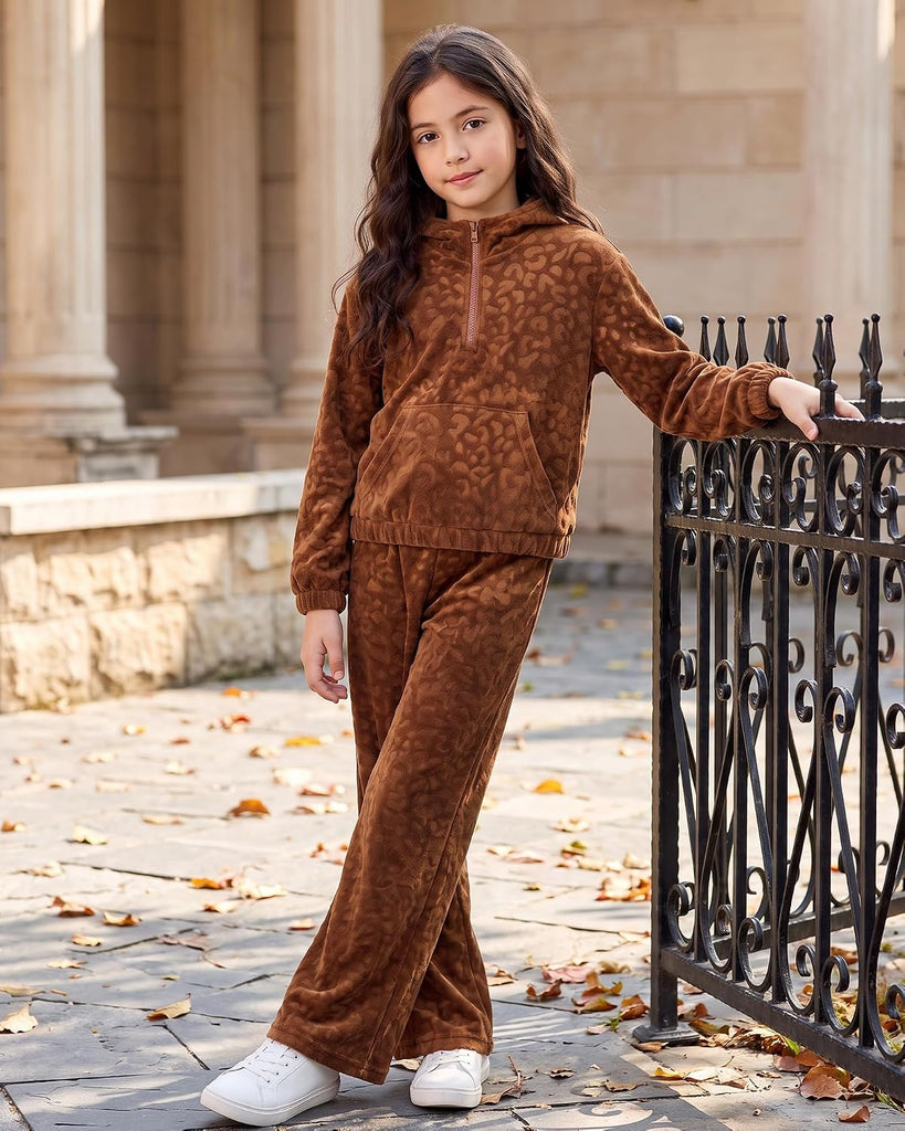 Velour Sweatsuit 2 Piece Hoodie and Sweatpants Outfit