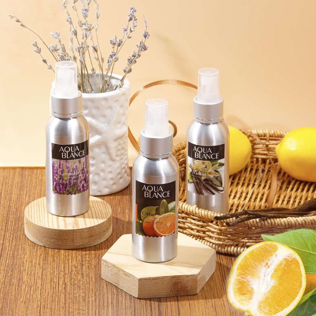 Fragrant Room Spray, Lavender, Vanilla, Citrus, 3 x 3.4 fl oz, Air Fresheners Odor Eliminator, Concentrated Room Spray - Set of 3