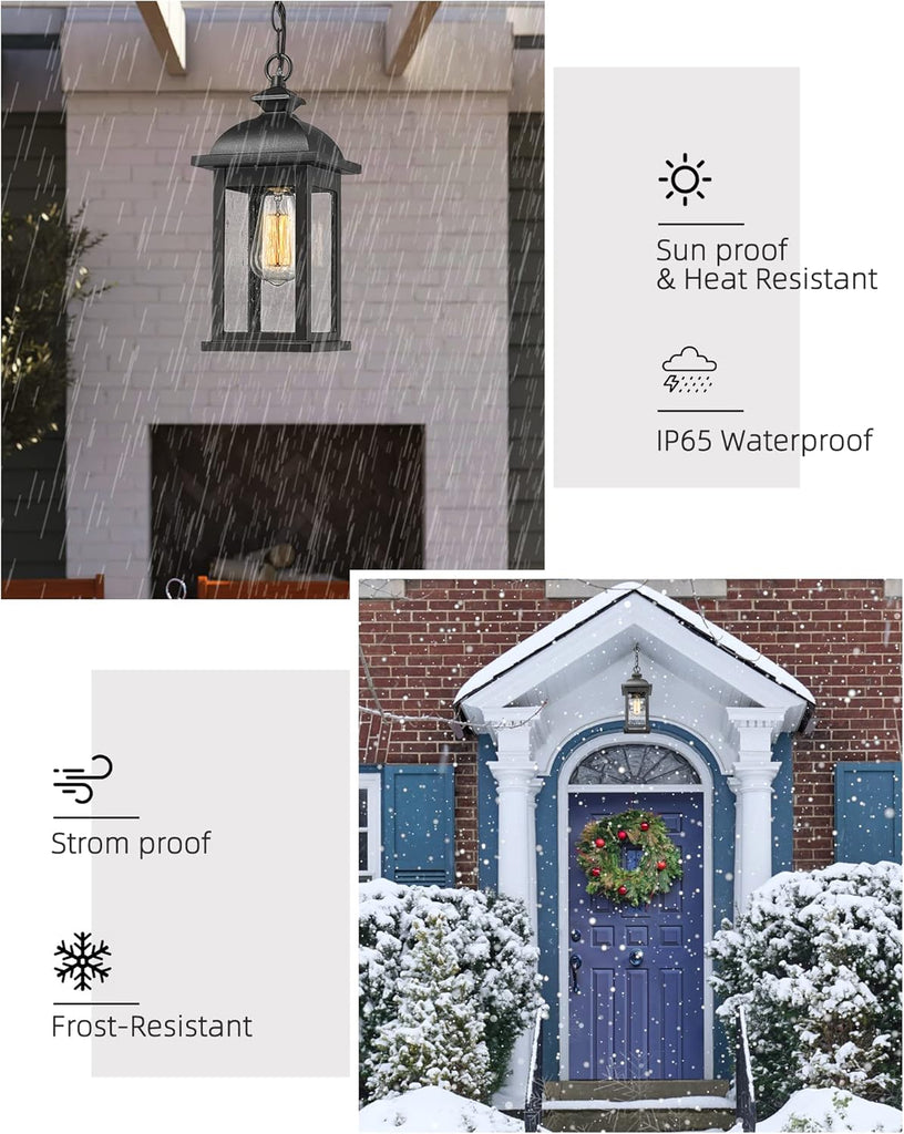 Outdoor Pendant Lights for Porch, Exterior Hanging Latern Outdoor Hanging Light Fixture