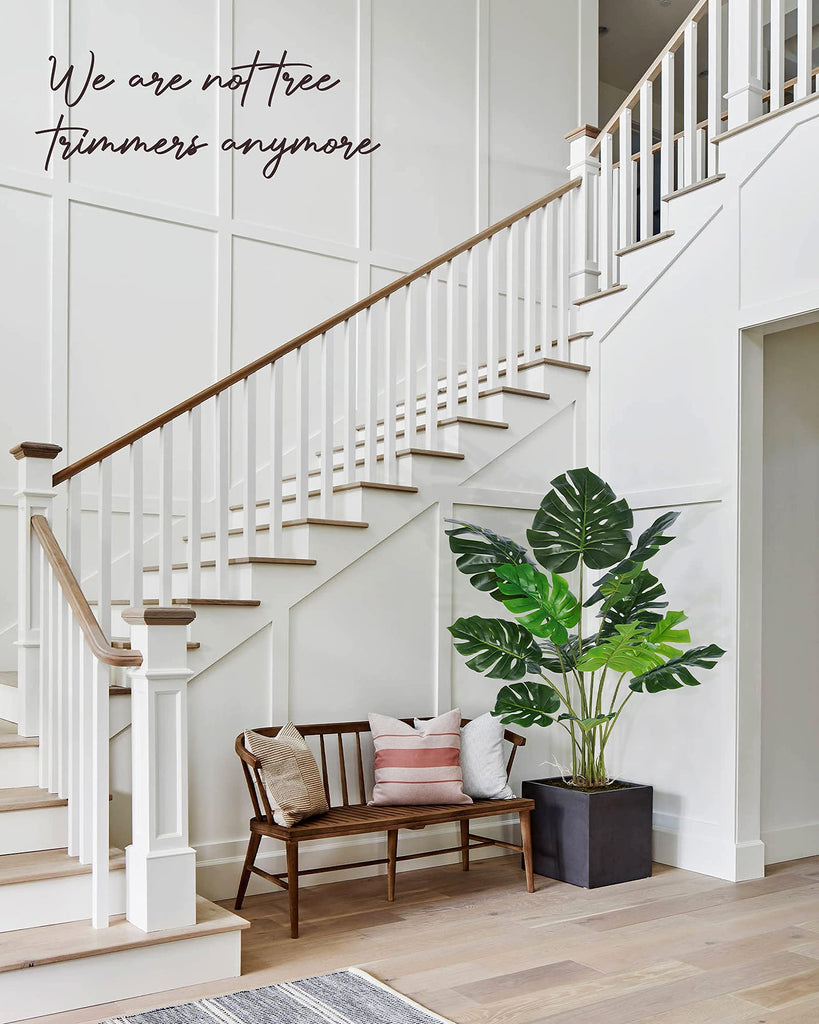 Artificial Monstera Plant 4FT Tall Fake Swiss Cheese Potted Faux Tropical Floor Plants Indoor Decorative House Palm