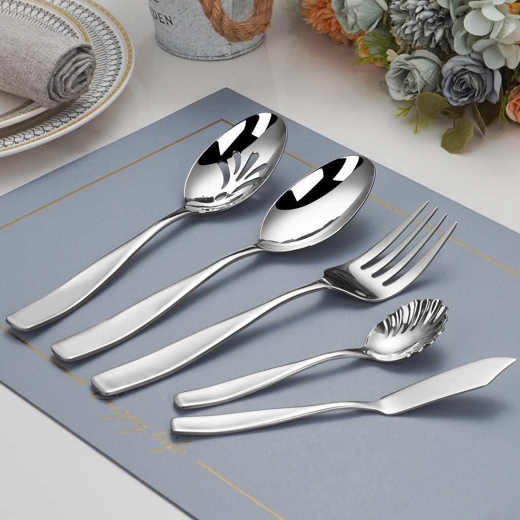 65 Piece Silverware for 12 Heavy Duty, Stainless Steel 18/10 Flatware Set