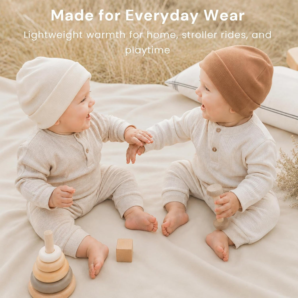 6 Pack Baby Beanie Hats for Infant Girls Boys