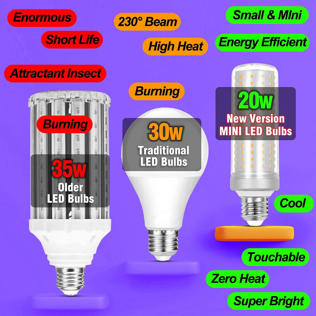 E26 200w Replacement LED Corn Bulbs Medium Base, 2700K Warm White