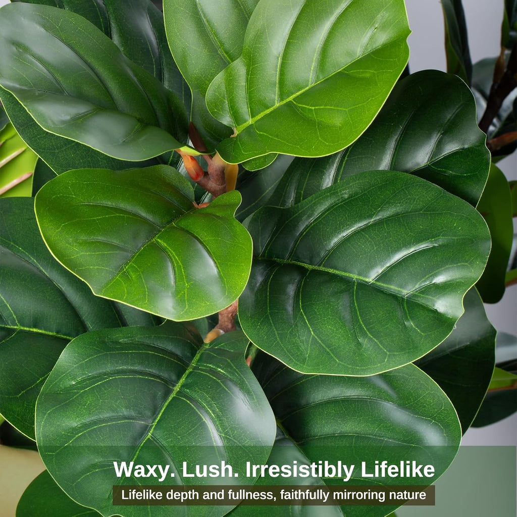 6FT Dense Fiddle Leaf Fig Tree, Tall Artificial Plant Indoor