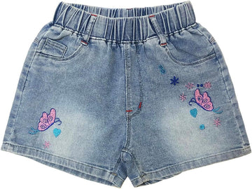 Little&Big Girls Denim Summer Shorts Teens Elastic Short Jeans
