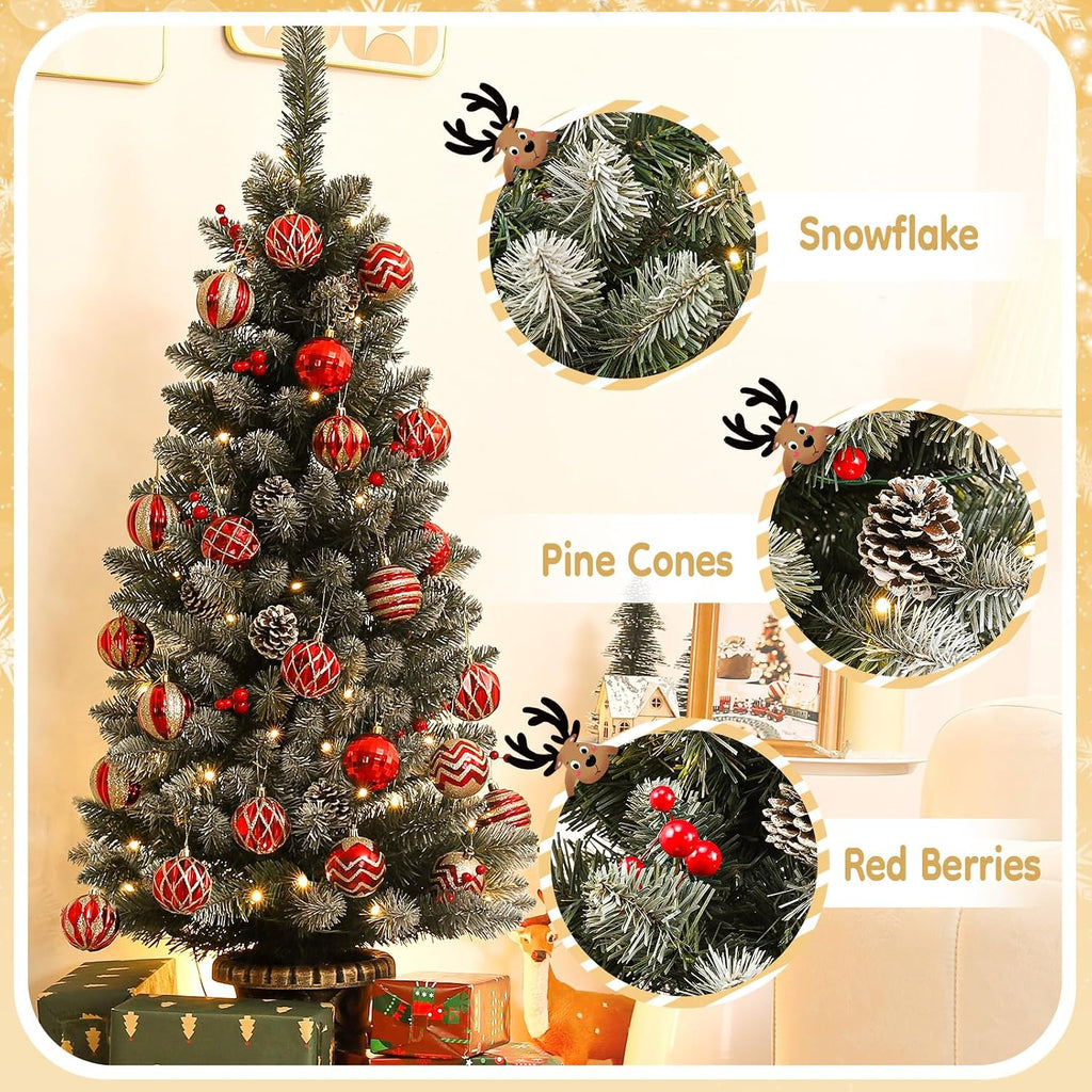 Pre-Lit Christmas Tree s: 4ft with 70 Warm White LEDs