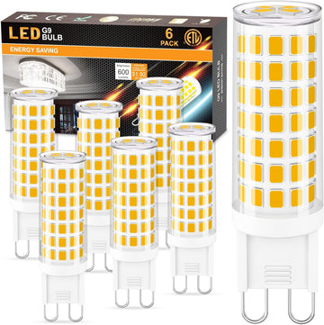 G9 LED Bulb 3000K Warm White 6W, 60W Equivalent Halogen Replacement