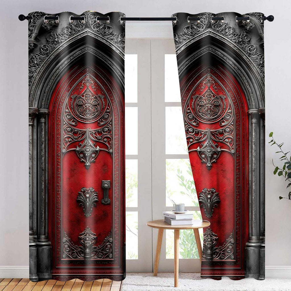 Medieval Castle Archway Blackout Curtains 4284inch Nordic Royal Palace Curtain Ancient Architectural Door Print