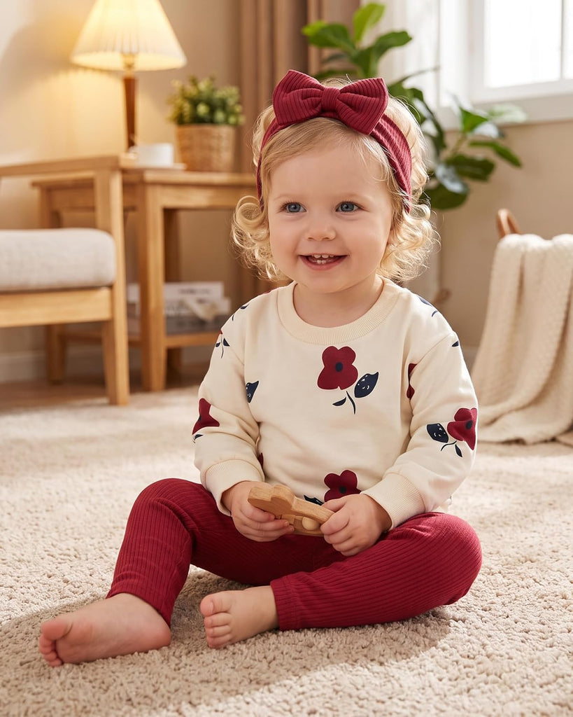 Toddler Baby Girl Clothes Fall Winter Sweatshirt Pants Outfit