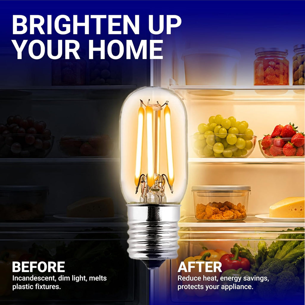 E17 T7 LED Bulb 2W 120V (25W Equivalent) 2700K Warm White