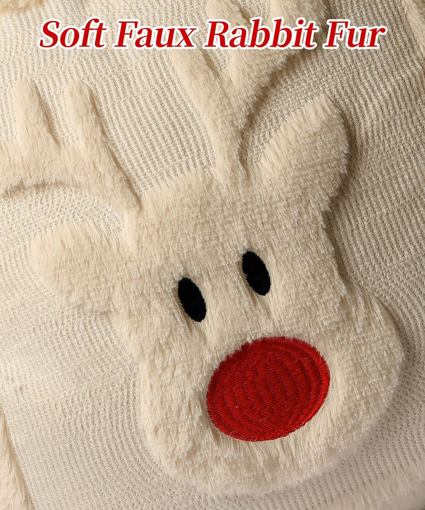 Faux Fur Christmas Pillow Covers 18x18 - Set of 2