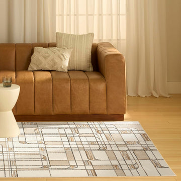 Home Nordic Ivory Multicolor Area Rug - Easy Clean, Non Shedding, Bed Room, Living Room, Dining Room, Kitchen