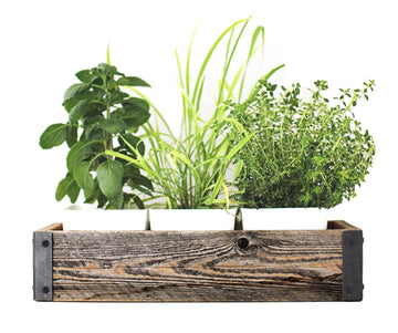 Reclaimed Wood Planter Box with Metal Brackets (Medium - 24")