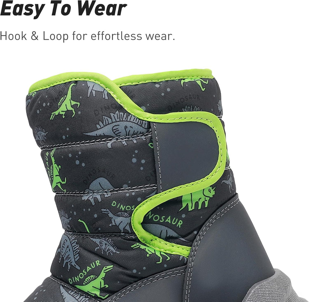 Toddler Snow Boots for Boys Girls Kids Winter Boots with Hook Loop