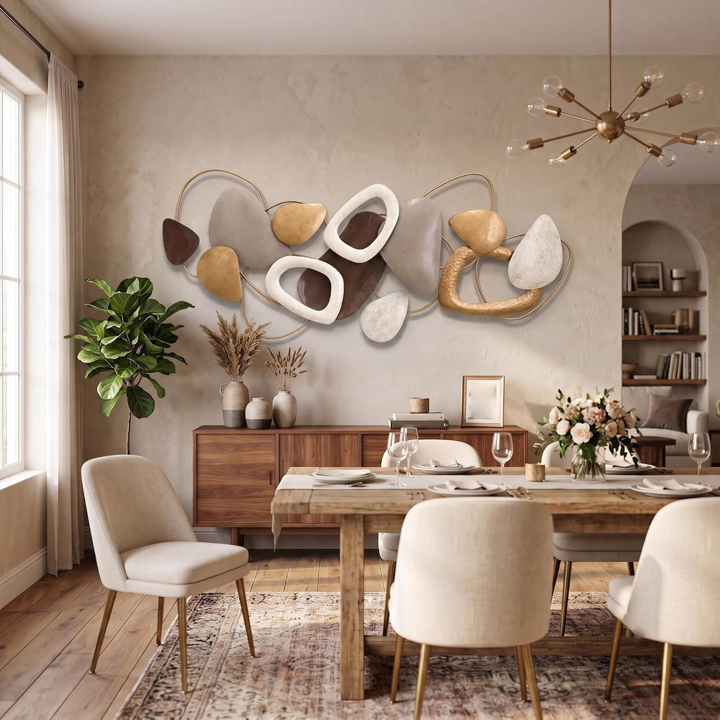 Large 3D Metal Wall Decor, Nature-Inspired Design